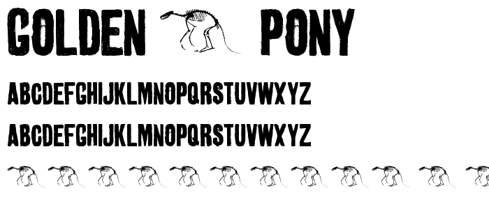 golden 0 pony font